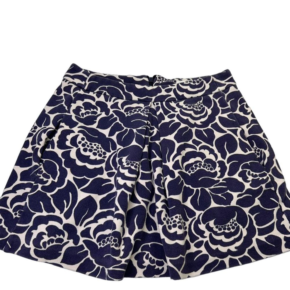 Boden Women's Petite Size 4 Petite Multicolor Floral A-Line Pleated Mini Skirt